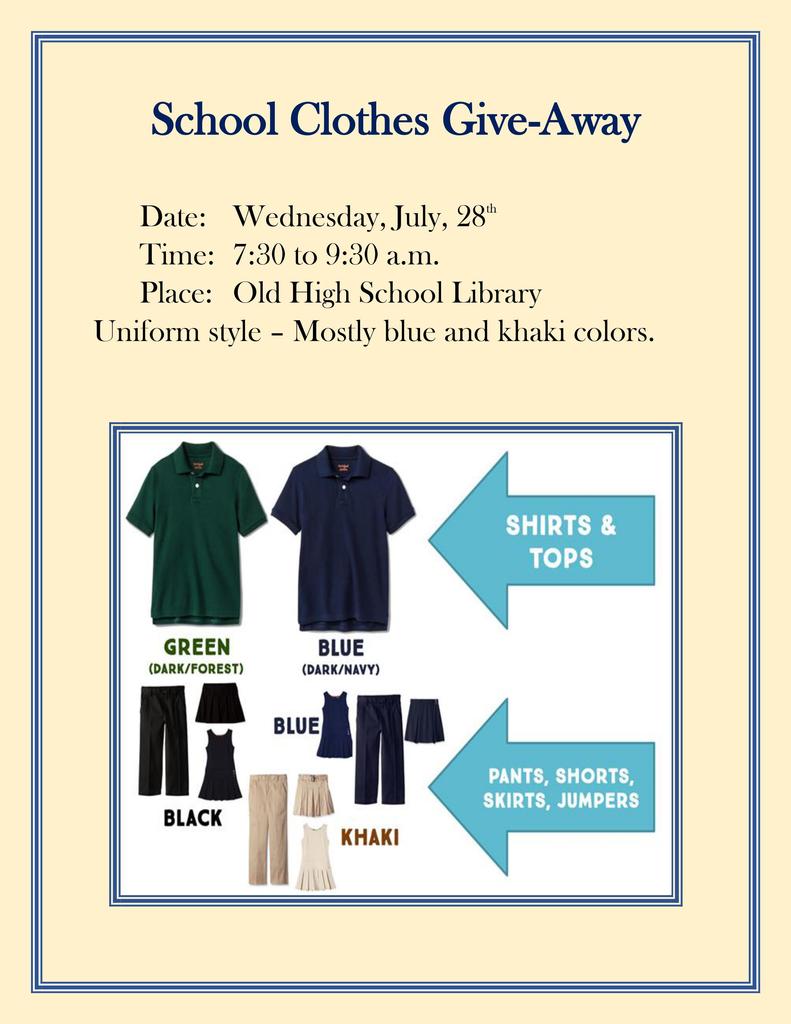 School clothes give-away