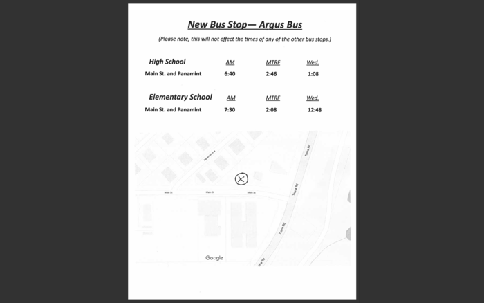 New Bus Stop-Argus Bus
