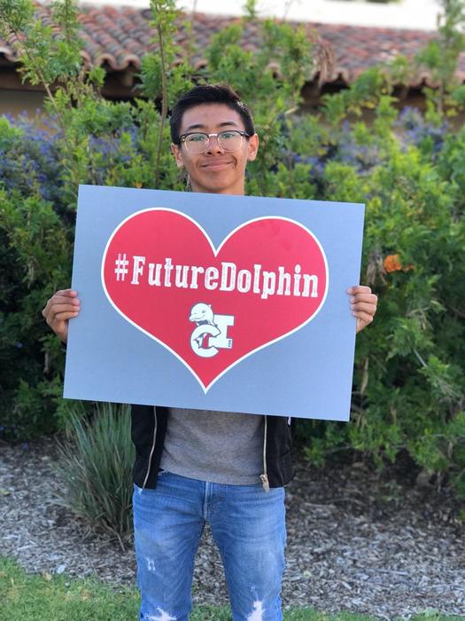 This young man has been accepted to Cal State Channel Island.  He visited the univerity this weekend and is excited to attend in the fall. Contratulations!