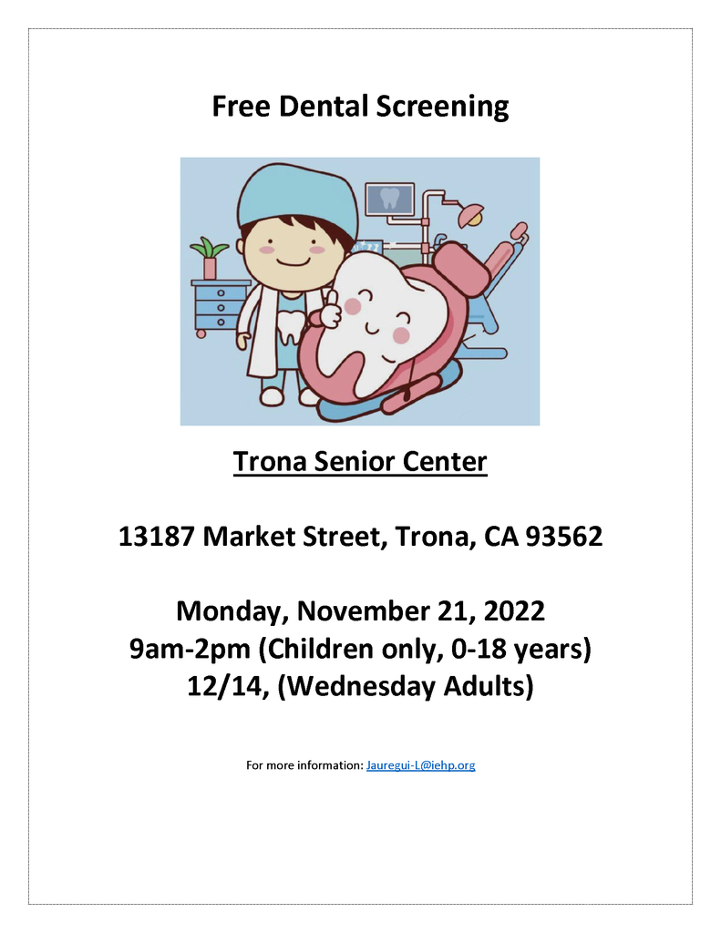 Free Dental Screening Flyer