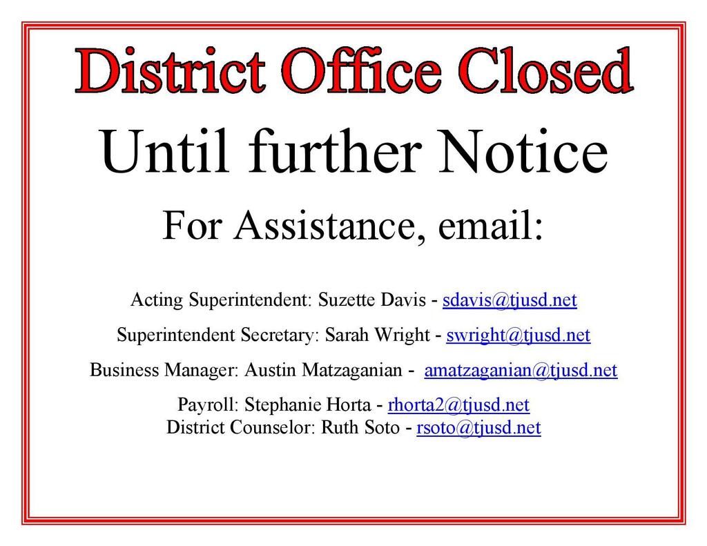 Office closed flyer